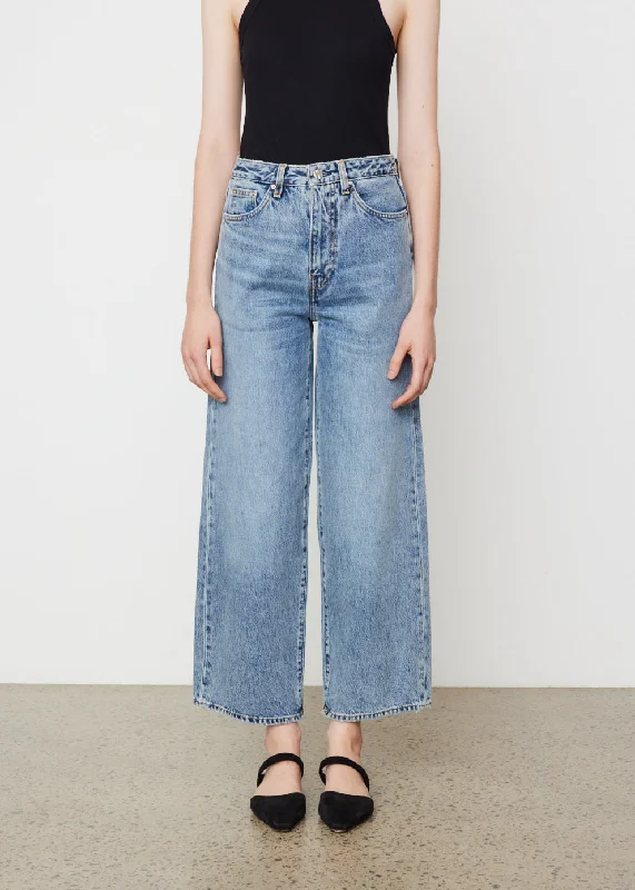 Women's denim jeans with a awareness cause design embellishment-Flare Jeans 32"