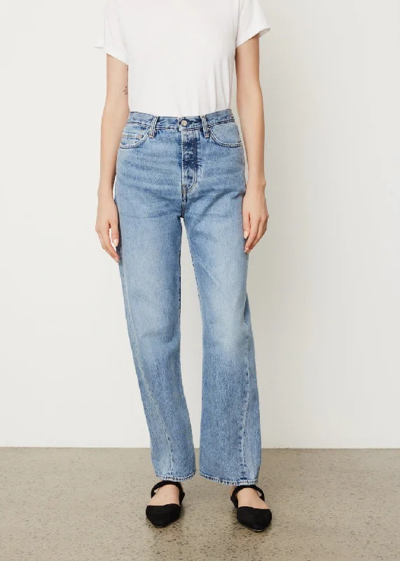Women's denim jeans with a faith cause design embellishment-Twisted Seam Denim Jeans 32" Women's denim jeans with a faith cause design embellishment-Twisted Seam Denim Jeans 32"