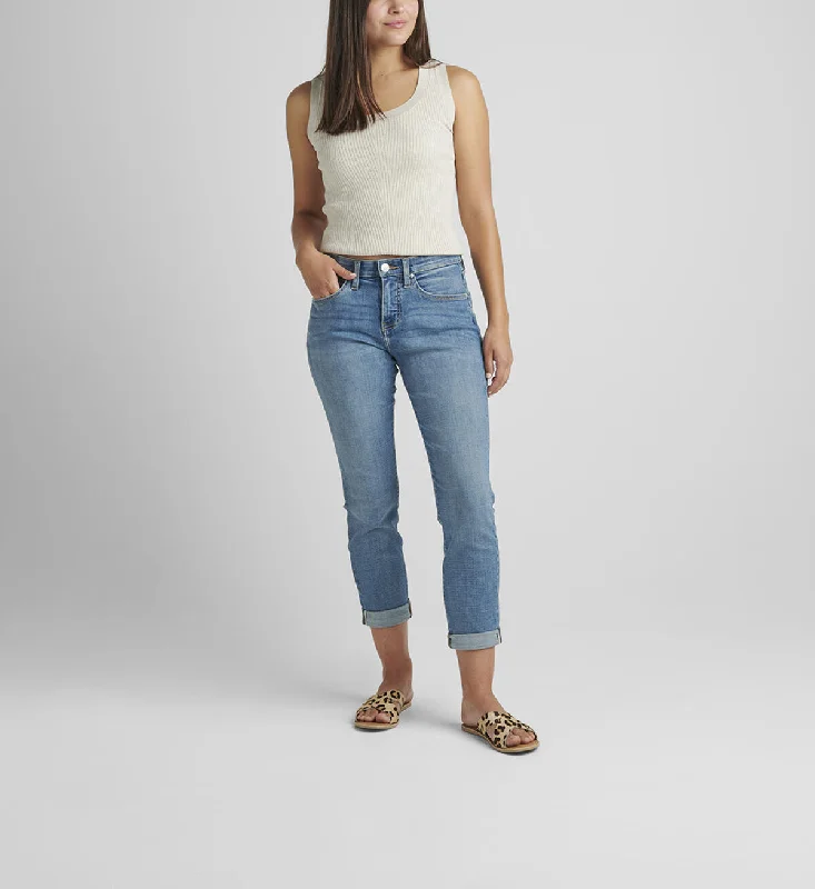 Women's denim jeans for office casual-Jag Jeans Carter Mid Rise Girlfriend Jeans