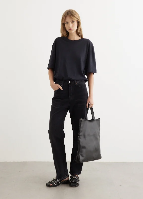 Women's denim jeans with a tencel fabric-90's Mid Rise Straight Jeans