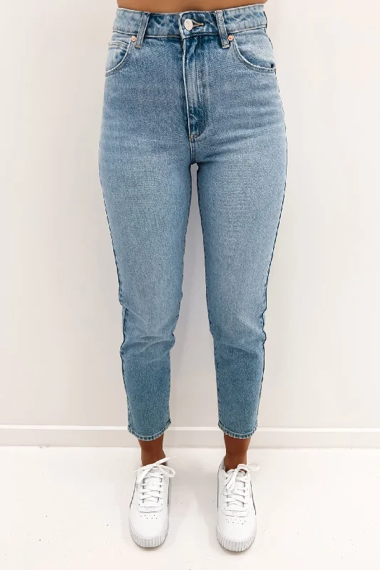 Women's denim jeans with a strike cause design embellishment-A 94 High Slim Jean Madelyn
