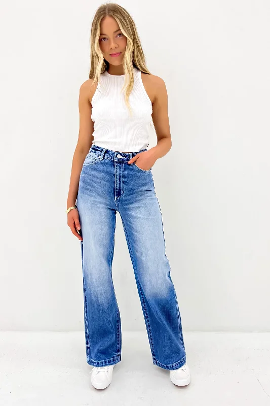 Women's denim jeans for office casual-A 94 Wide Jean Vesta