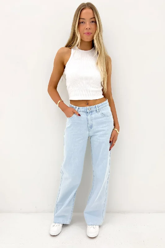 Women's denim jeans with a faith cause design embellishment-A 95 Baggy Jean Kate