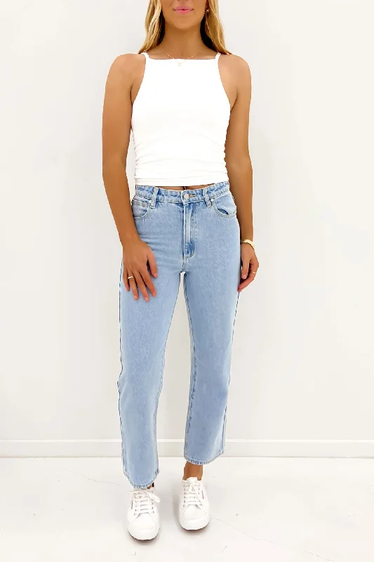 Women's denim jeans with a political design embellishment-A Venice Straight Jean Kendall Women's denim jeans with a political design embellishment-A Venice Straight Jean Kendall