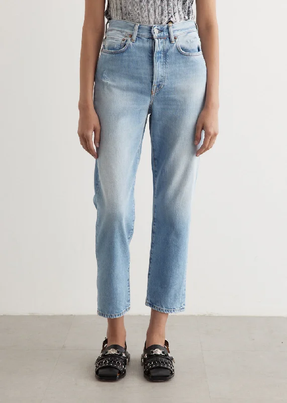 Women's denim jeans with a social cause design embellishment-Mece Jeans 30"