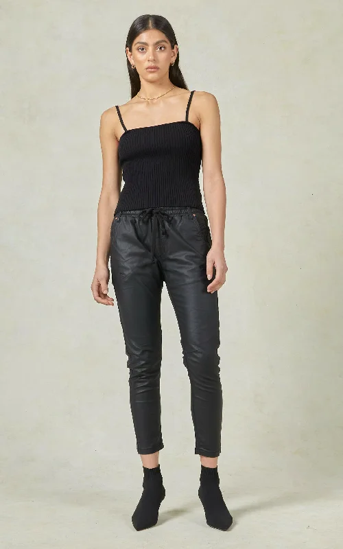 Active Black Coated Denim Jeans