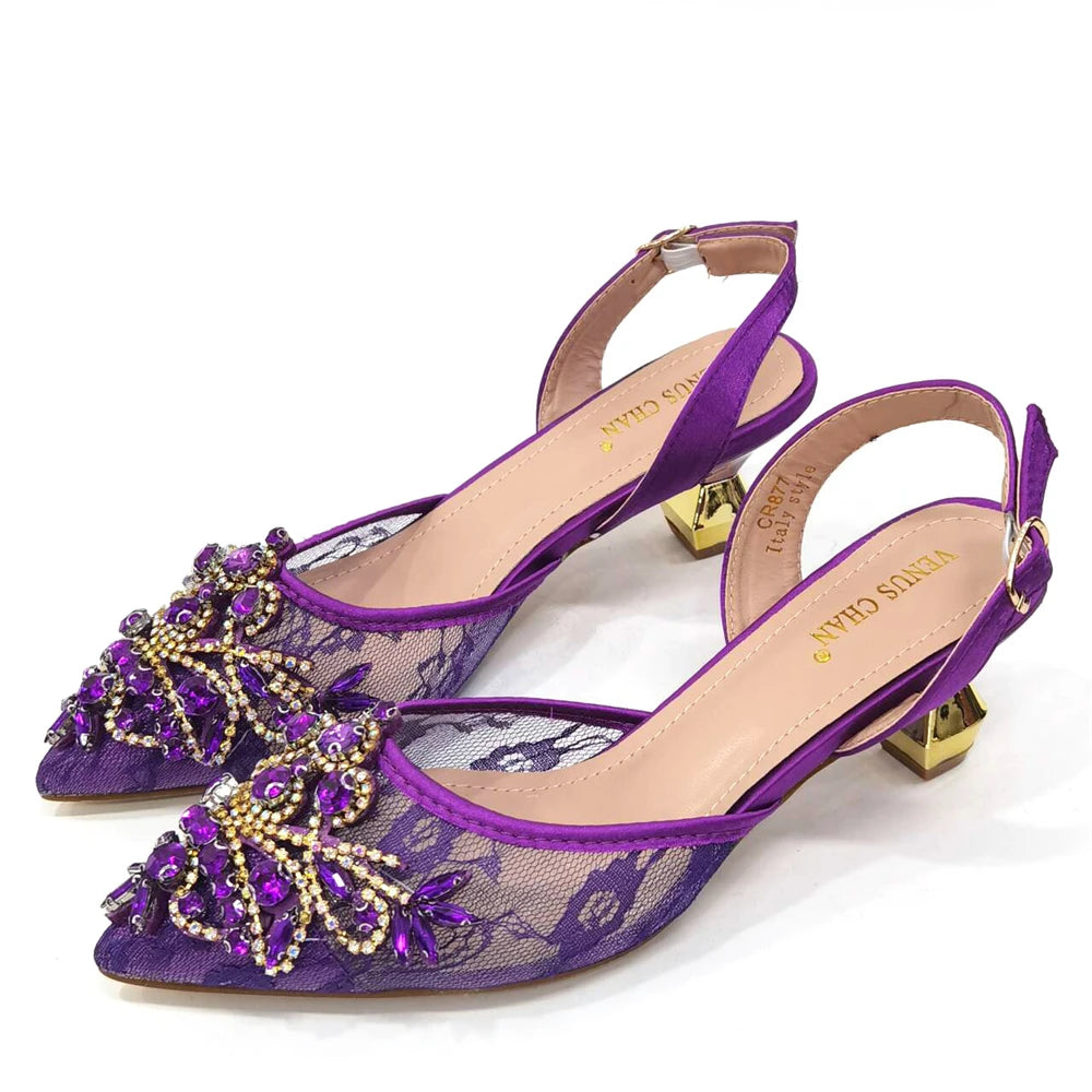 A PAIR SHOES PURPLE