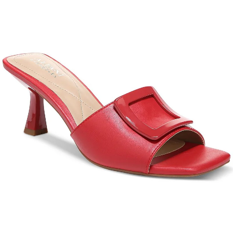 Alfani Womens Capreece Faux Leather Slide Heels---Comfortable Leather Pumps for Office and Everyday Wear