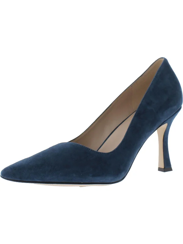 Affordable Suede Ankle Pumps for All-Day Wear--Alice Womens Faux Suede Pointed Toe Pumps