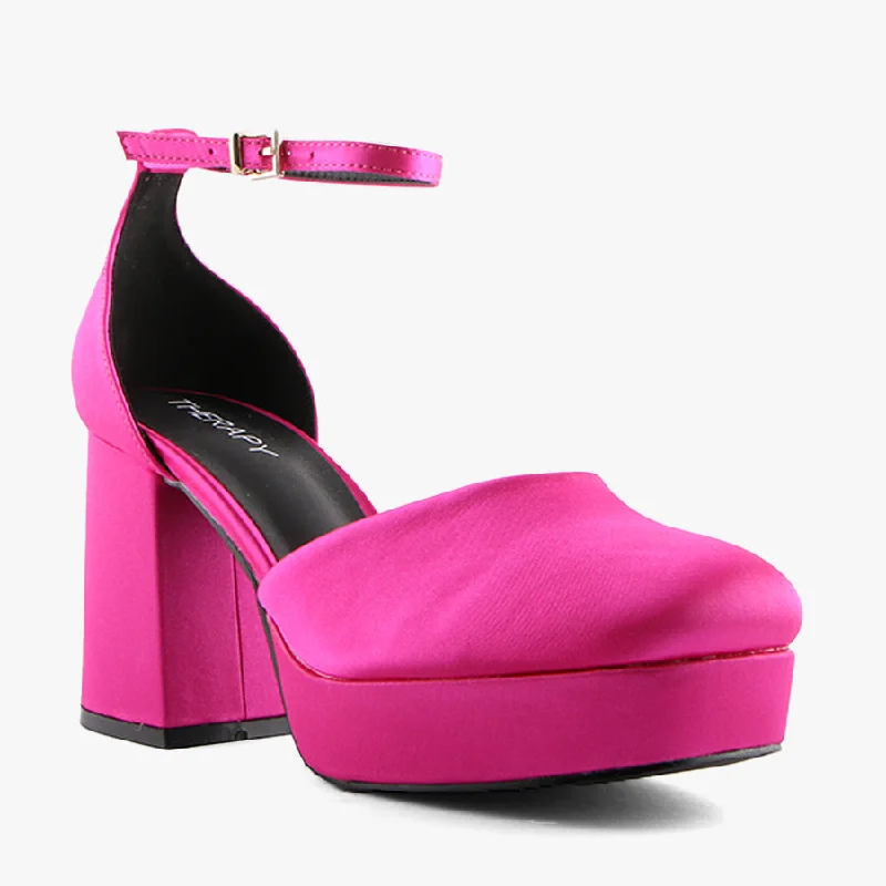 ALIX PINK SATINAffordable Satin Heels with a Luxe Touch