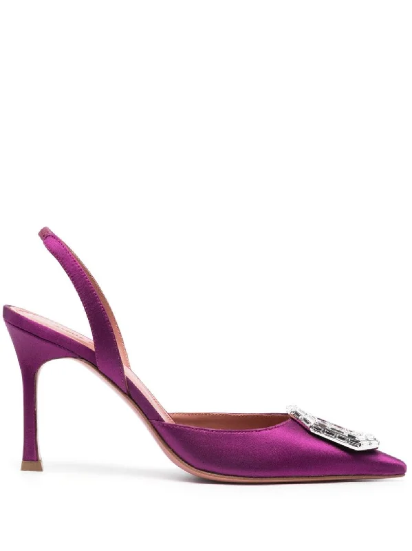 Versatile Heeled Sandals for Any Occasion---Amina Muaddi With Heel Purple