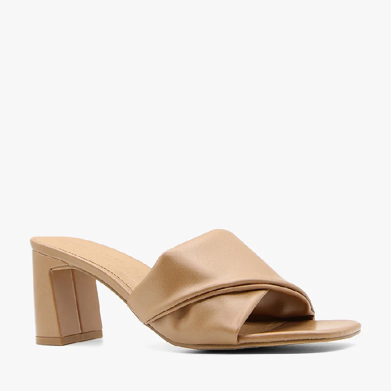 Versatile Heeled Sandals for Any Occasion---ANISTON CAMEL