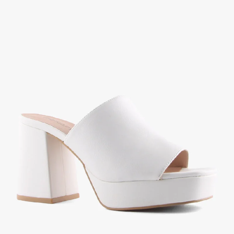 Versatile Heeled Sandals for Any Occasion---ARIZONA WHITE