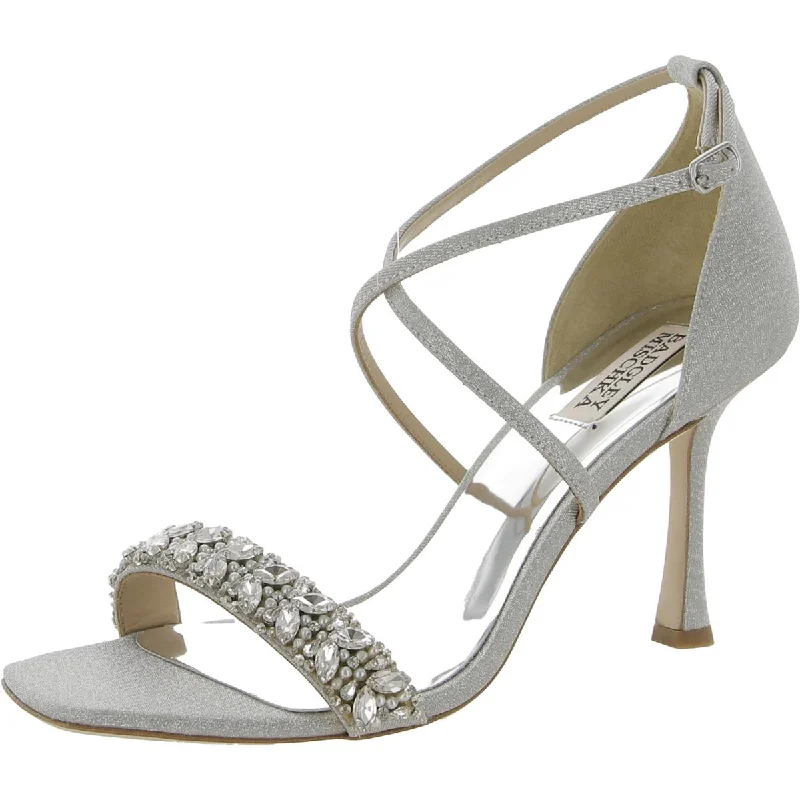 Badgley Mischka Womens Nala  Embellished Strappy Heels---Affordable Strappy Platform Heels with Premium Quality