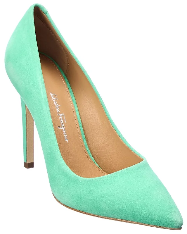 Affordable Suede Ankle Pumps for All-Day Wear--Ferragamo Ilary X5 Suede Pump