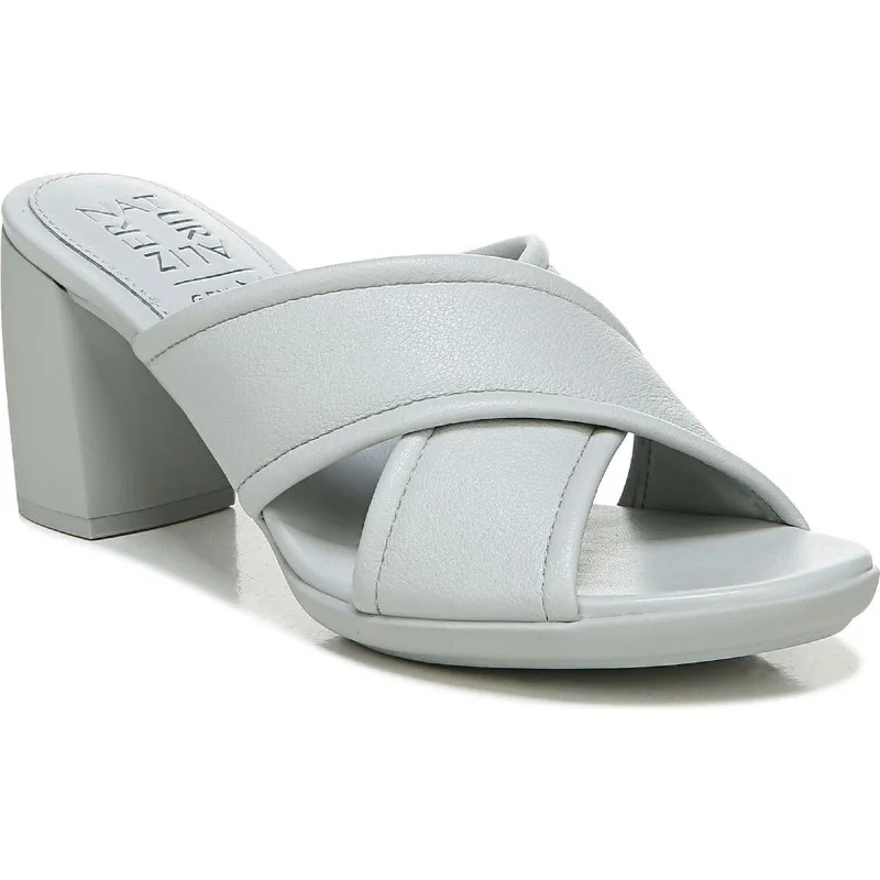 Stylish Slip-On Pumps for Quick Elegance---Genn-Rhythm Womens Criss-Cross Front Slip On Heels