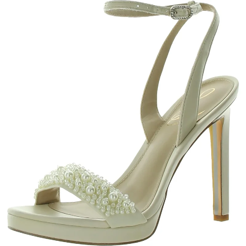 Jade Perla Womens Embellished Leather Heels---Comfortable Leather Pumps for Office and Everyday Wear