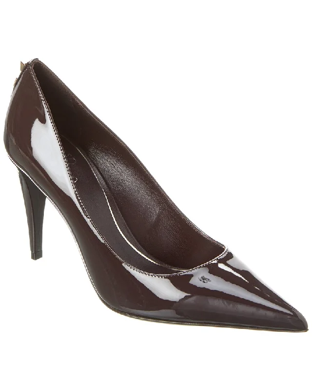 Sleek and Shiny Patent Pump Heels for a Polished Look--Valentino Rockstud 90 Patent Pump