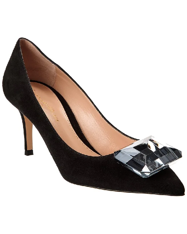 Affordable Suede Ankle Pumps for All-Day Wear--Gianvito Rossi Jaipur 70 Suede Pump