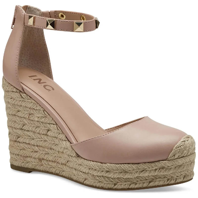 Versatile Heeled Sandals for Any Occasion---Masin Womens Studded Ankle Wedge Heels