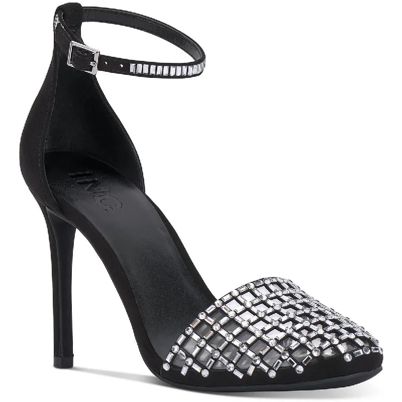 Affordable Rhinestone Pumps for a Dazzling Look---Jaspen Womens Rhinestone Embellished Heels