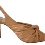 Jimmy Choo Caramel Leather Annabell Pumps---Comfortable Leather Pumps for Office and Everyday Wear