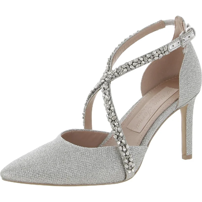 Sevgi Womens Embellished Slingback Heels---Chic Embellished Pumps for a Glamorous Look