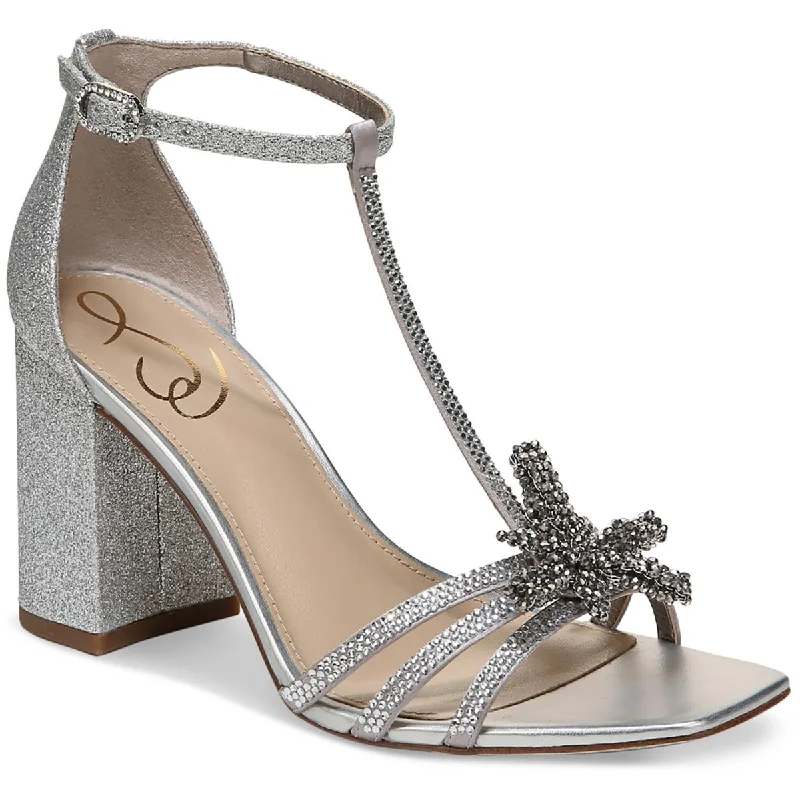 Stylish Ankle Strap Heels for Women--Donnie Womens Ankle Strap Embellished Heels