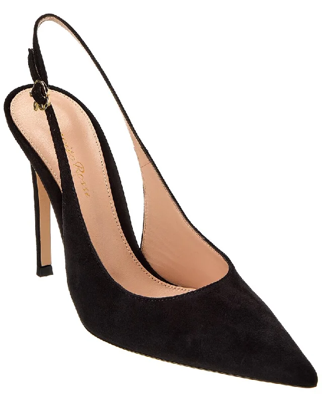 Affordable Suede Ankle Pumps for All-Day Wear--Gianvito Rossi Ribbon Sling 105 Suede Slingback Pump