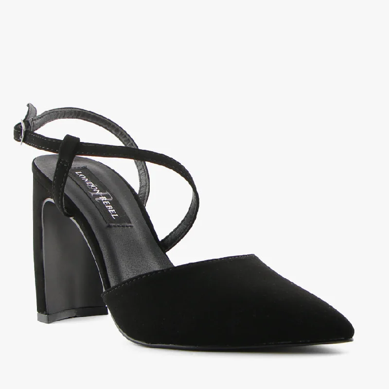 Versatile Heeled Sandals for Any Occasion---BLAKE BLACK LAMI