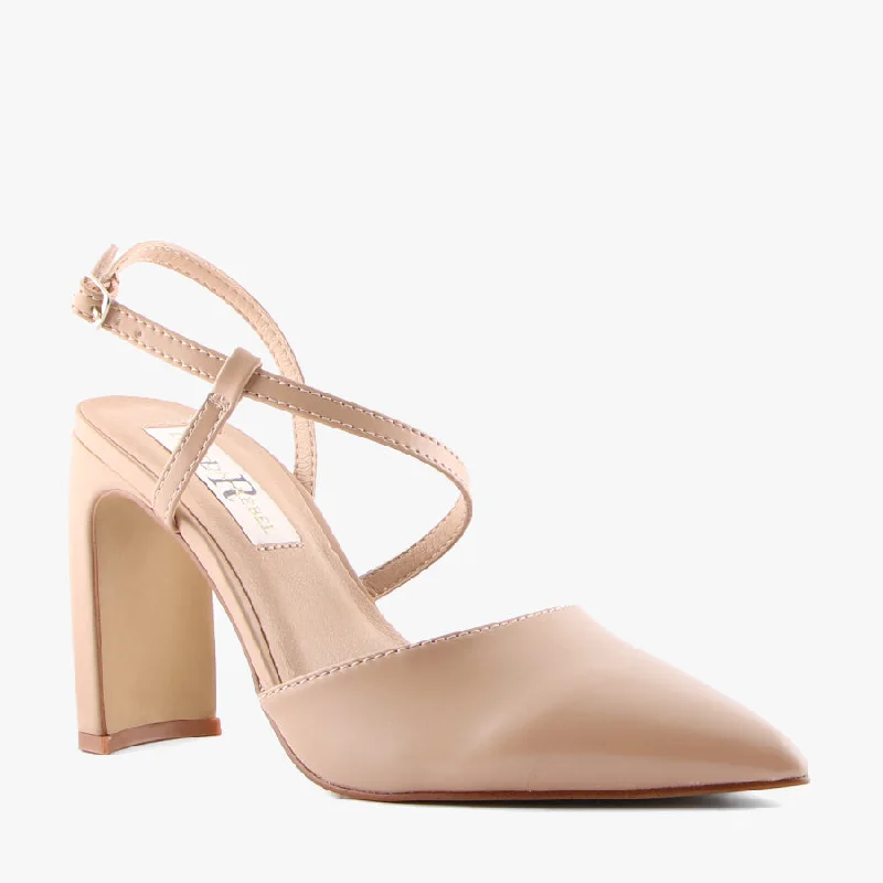 Versatile Heeled Sandals for Any Occasion---BLAKE NUDE