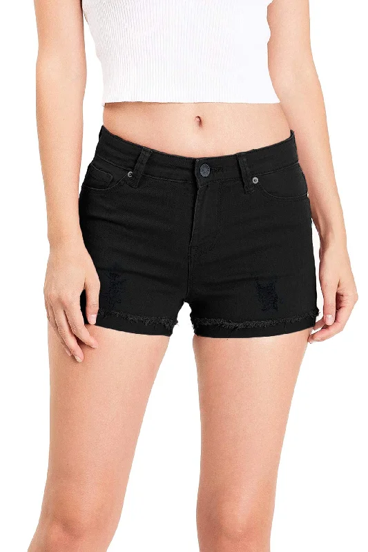 Women's denim shorts for a museum trip-Bondi Mid Rise Shorts