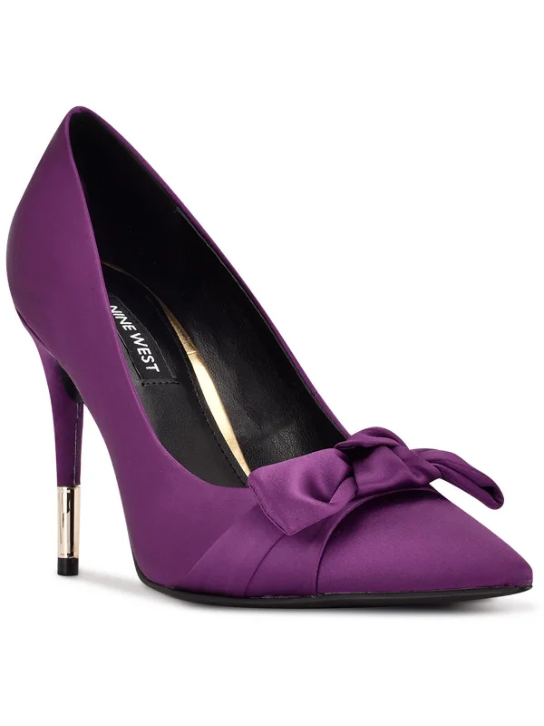 Bowy Womens Satin Bow PumpsAffordable Satin Heels with a Luxe Touch