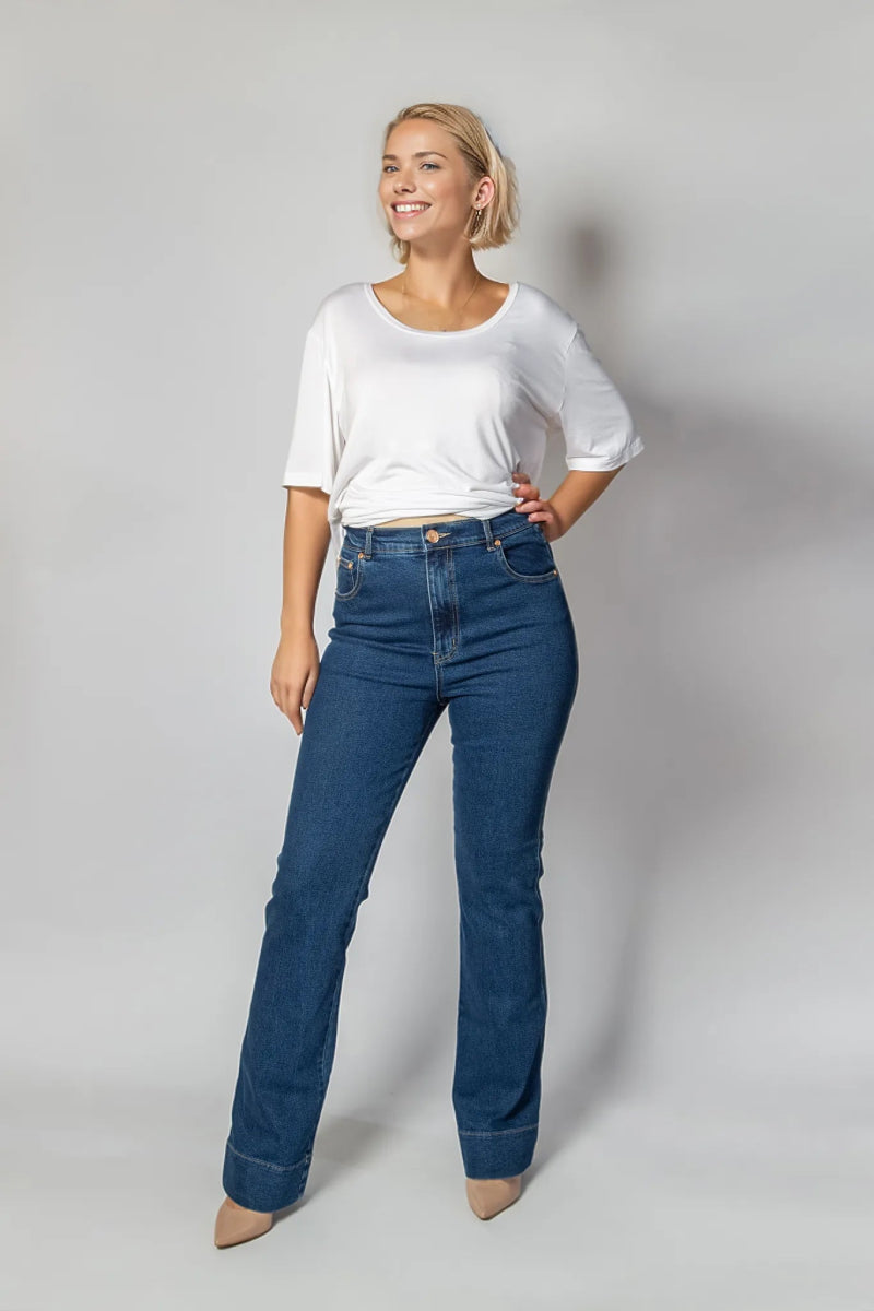 Women's denim jeans or fit what style-Brooke Jean Indigo