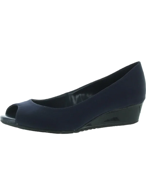 Trendy Peep Toe Platform Heels Crafted from Genuine Leather--Candra Womens Peep Toe Man Made Pumps