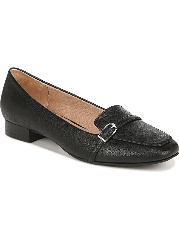 Trendy Chunky Heel Pumps for Casual Wear--Catalina Womens Faux Leather Buckle Loafer Heels