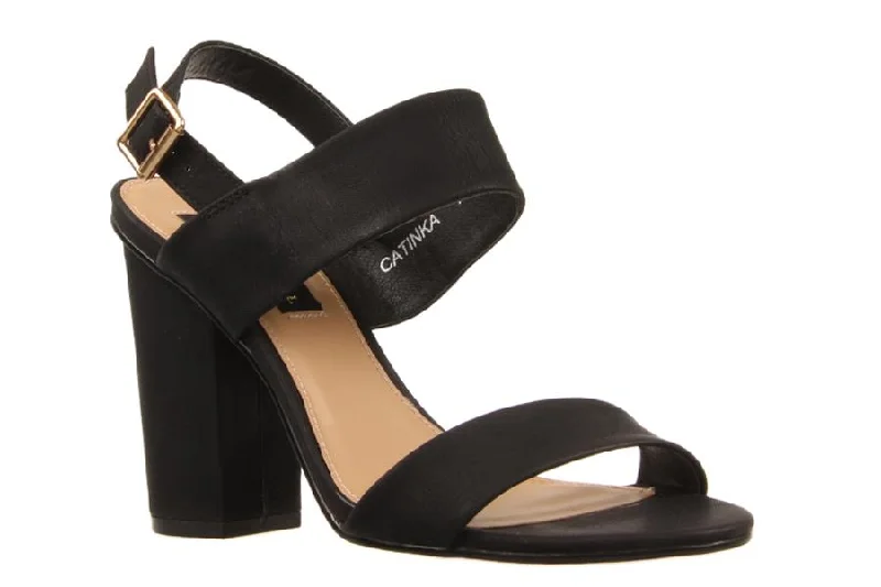 Versatile Heeled Sandals for Any Occasion---CATINKA BLACK NUBUCK