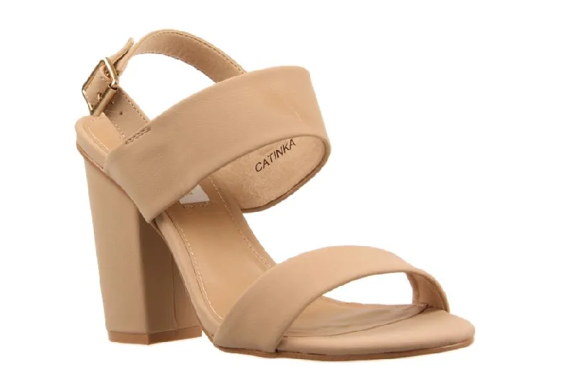 Versatile Heeled Sandals for Any Occasion---CATINKA NUDE NUBUCK