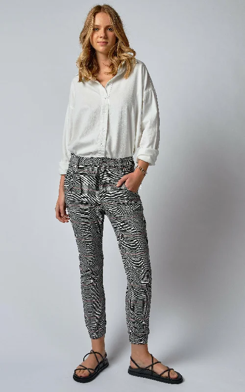 Cuffed Cherry Red Check Jeans