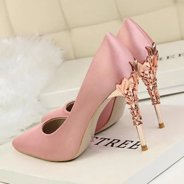 Versatile Heeled Sandals for Any Occasion---Chicchi Pointed Heel Pumps Shoes