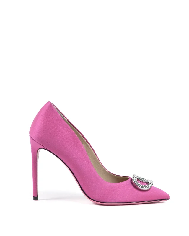 Cindarella Satin Pump FuxiaAffordable Satin Heels with a Luxe Touch