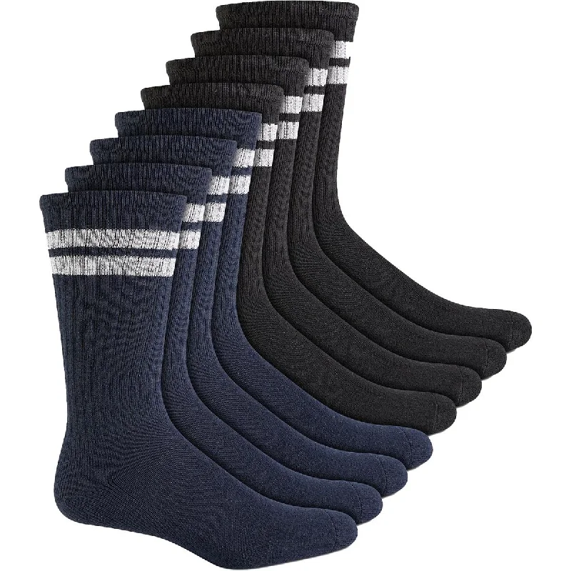 Versatile Heeled Sandals for Any Occasion---Club Room Mens 8 Pack Striped Crew Socks