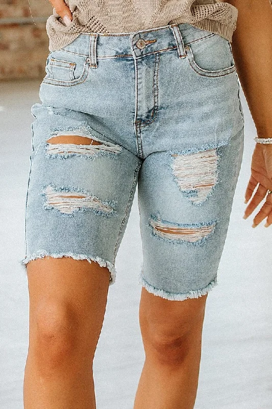 Women's denim shorts with a graphic print-SALE - Corey Denim Bermuda Shorts | Size 16 Women's denim shorts with a graphic print-SALE - Corey Denim Bermuda Shorts | Size 16