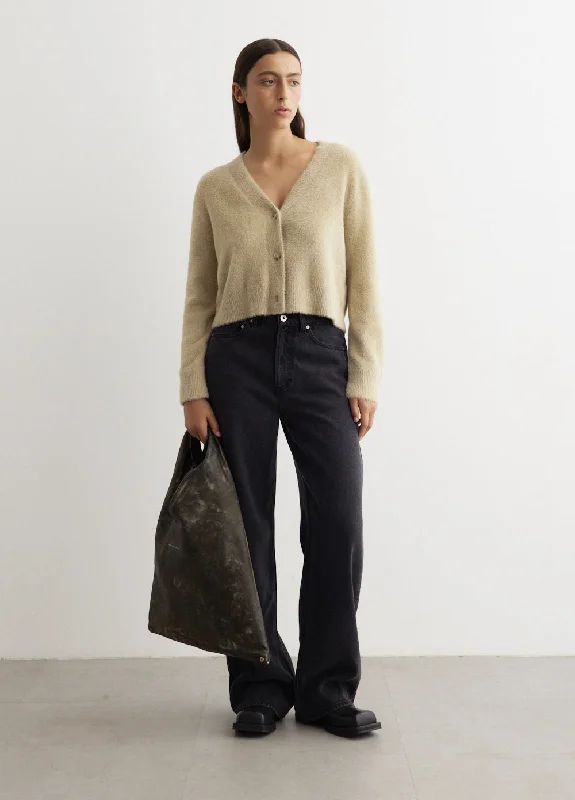 Women's denim jeans with a bootcut style-Crash Baggy Jeans