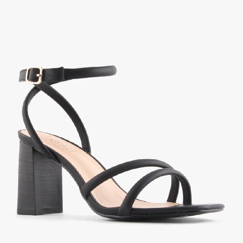 Versatile Heeled Sandals for Any Occasion---CRUCIAL BLACK