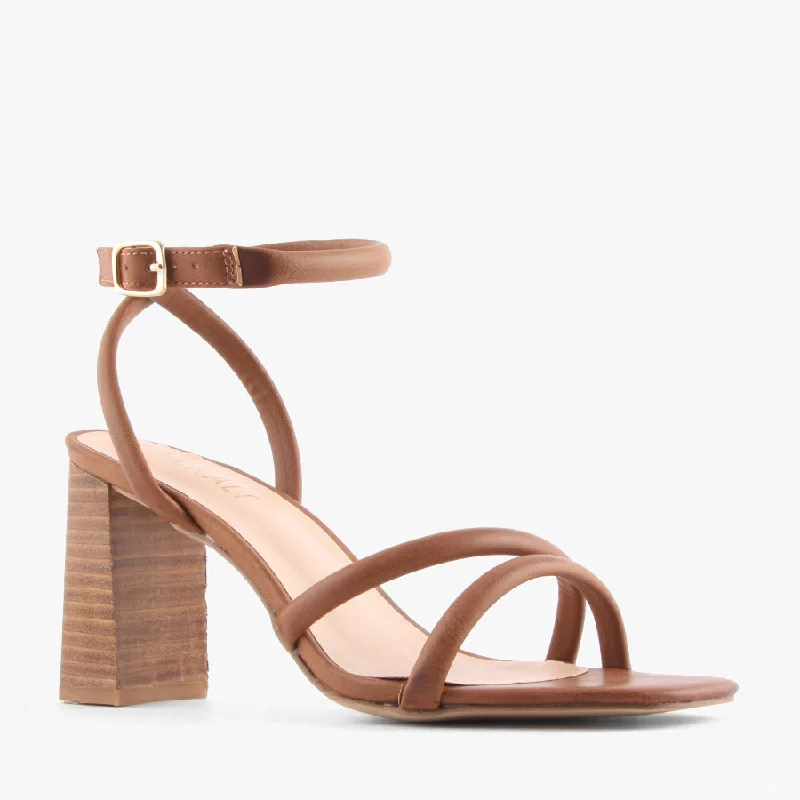 Versatile Heeled Sandals for Any Occasion---CRUCIAL TAN