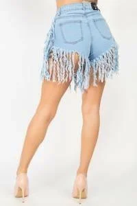 Shop styled plus can denim from -Danny Mid-Rise Denim Shorts Featuring Five Pocket Short Jean for women