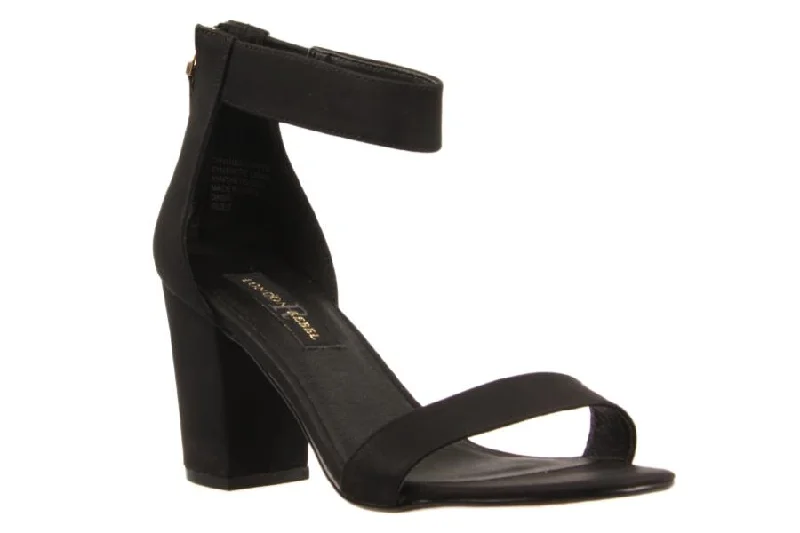 Versatile Heeled Sandals for Any Occasion---DASH BLACK NUBUCK