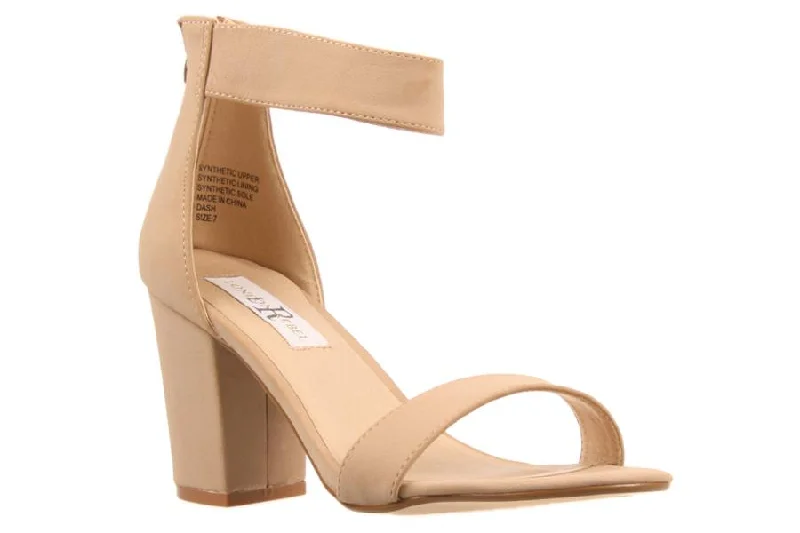 Versatile Heeled Sandals for Any Occasion---DASH NUDE NUBUCK