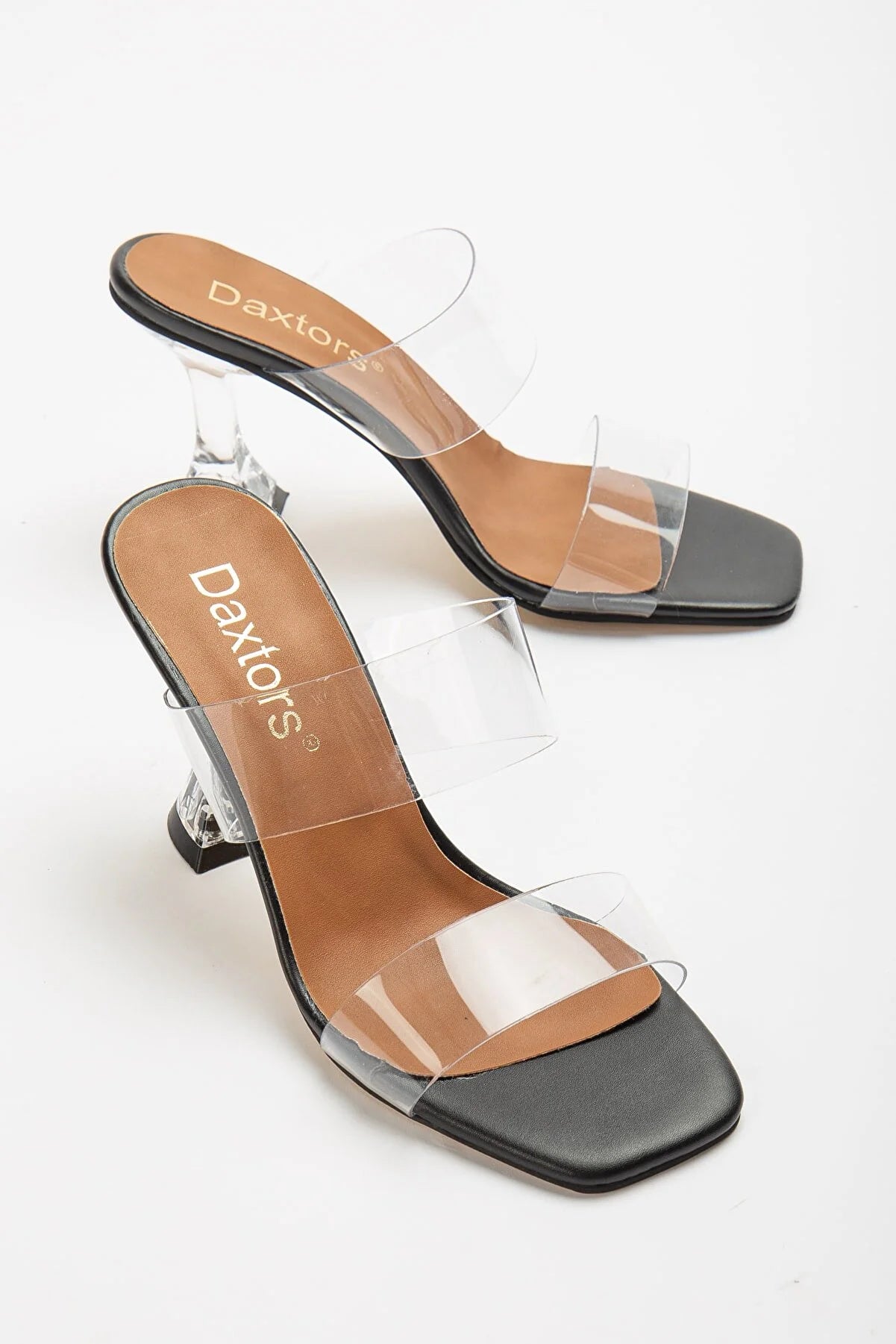 Versatile Heeled Sandals for Any Occasion---Daxtors Women's Transparent Tape Heels